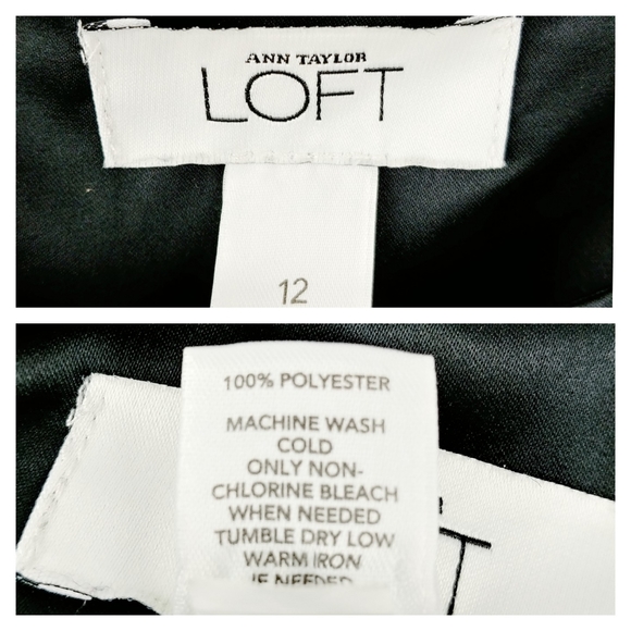 Ann Taylor Loft satin pintuck tuxedo tank top - Picture 7 of 8